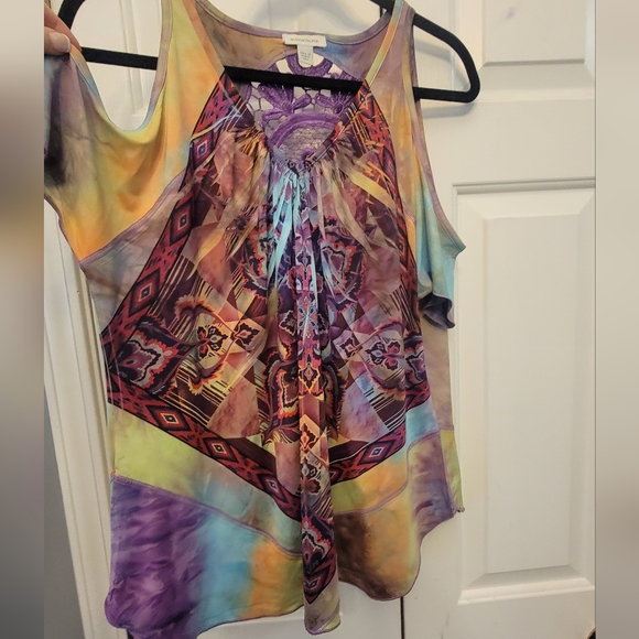 ‼️SOLD‼️Boston Proper Cold Shoulder Blouse, Size Medium - Picture 3 of 8